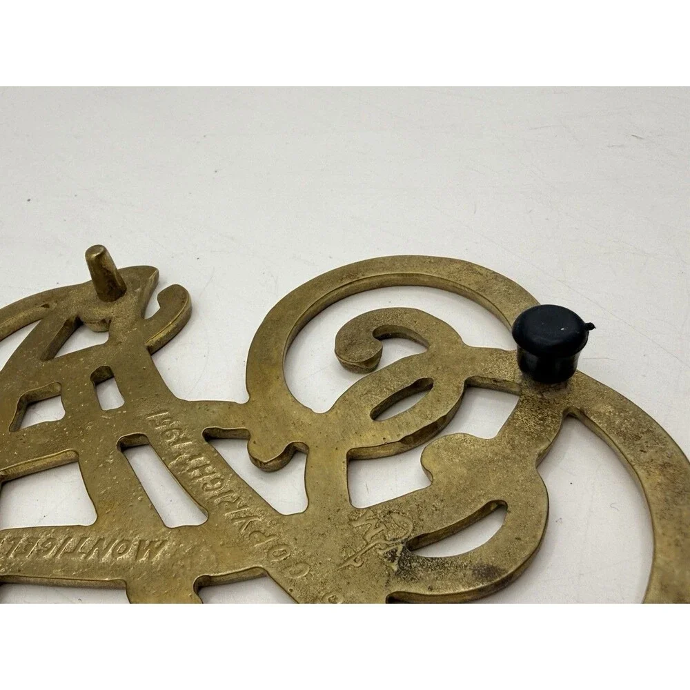 Virginia Metalcrafters Brass Thomas Jefferson Cipher Monticello Trivet CW 10-15